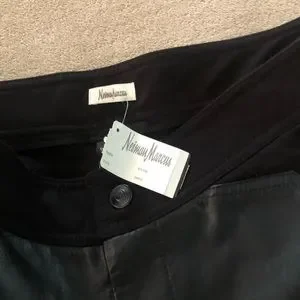 Neiman Marcus Pants Jumpsuits Neiman Marcus Black Front Faux